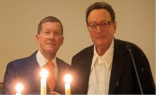 Baron Saatchi and LCA Chairman Mr Ellis Downes